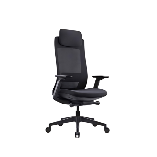 Fauteuil de direction avec têtière réglable en hauteur