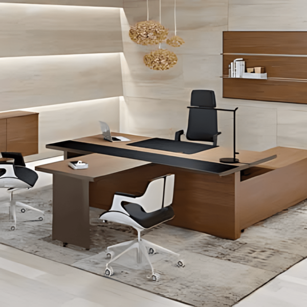 Bureau ALL-IN : Bureau de direction moderne, idéal pour les espaces de travail professionnels et restreints.