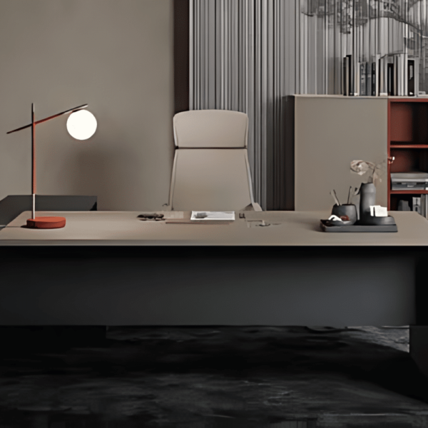 Bureau minimaliste idéal pour les espaces fermés et de concentration.
