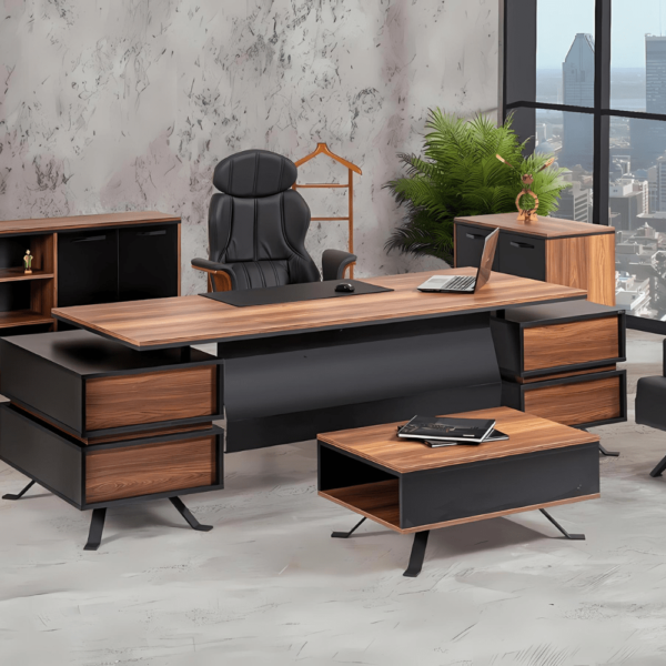 mobilier avec piètement en dessous stylé en métal, magnifique pour les amoureux de détails et de l’image de la société.