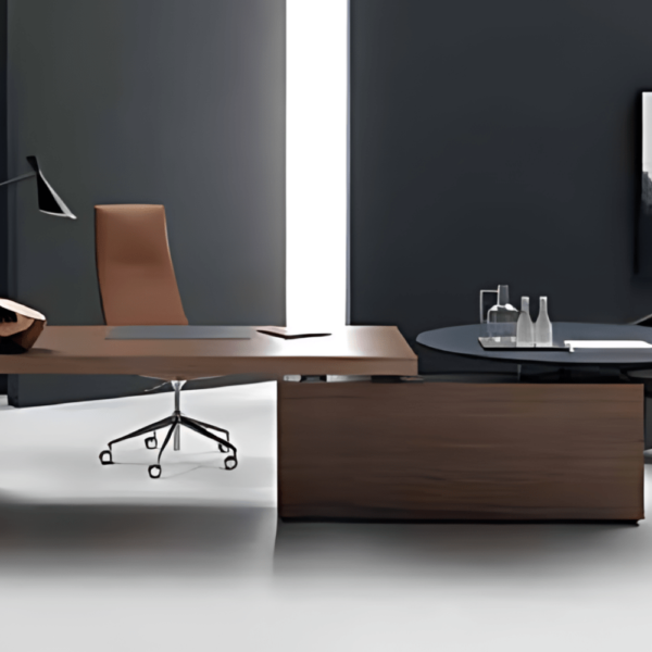 Bureau VENISE : Bureau de direction en 2 pièces ‘’bureau et table de réunion intégrée’’, idéal pour les organisations ayant l’obligation de programmer des réunions fréquentes.