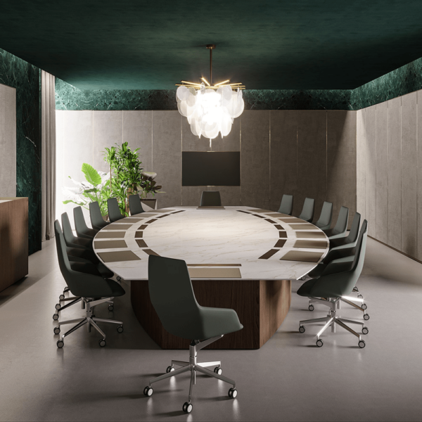 Table de personnes dans un espace magnifique en entreprise